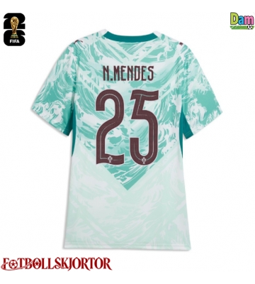 Portugal Nuno Mendes #25 Bortatröja Dam VM 2026 Kortärmad